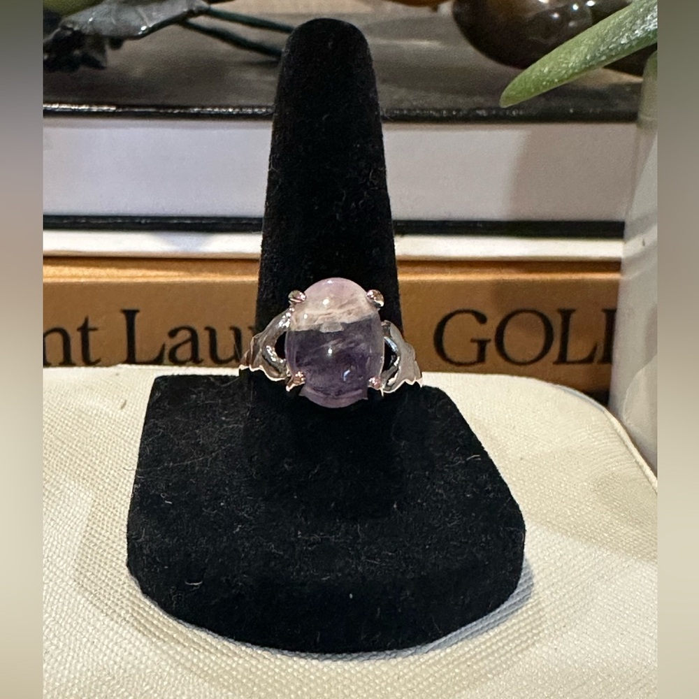 💜 Amethyst 💜 Silver-Tone Ring